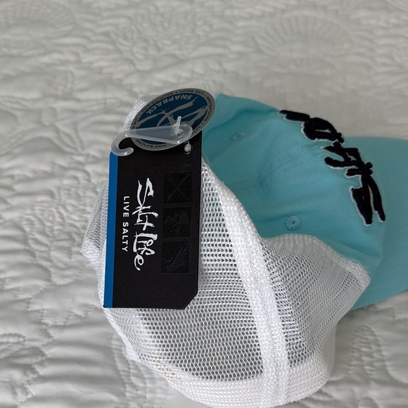 Salt Life Light Blue and White Mesh Truckers Hat - Picture 2 of 2